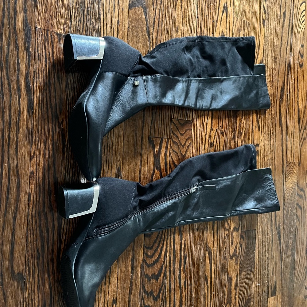 Black over the-knee boots by "Calvin Klein"